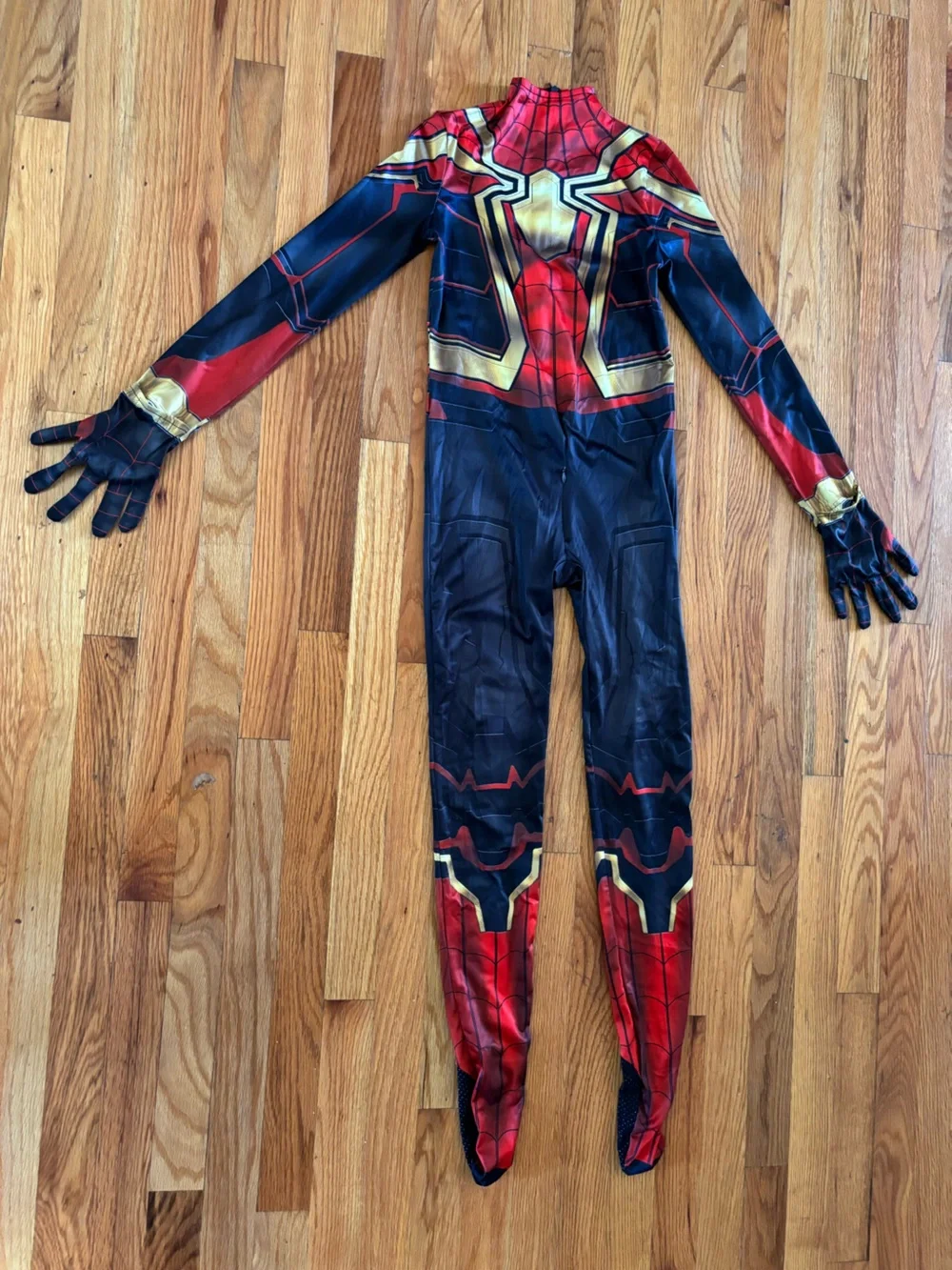 Spiderman Black, Red and Gold Superhero Jumpsuit
